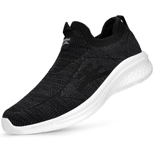 Shoes - Women's Black White Lightweight Comfort Workout Casual Non Slip Fashion Sneakers